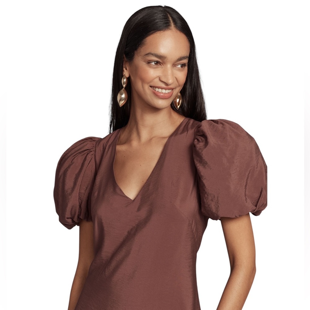 @loverlygrey x Anthropologie NWT Puff-Sleeve V-Neck
Maxi Dress - Picture 3 of 8